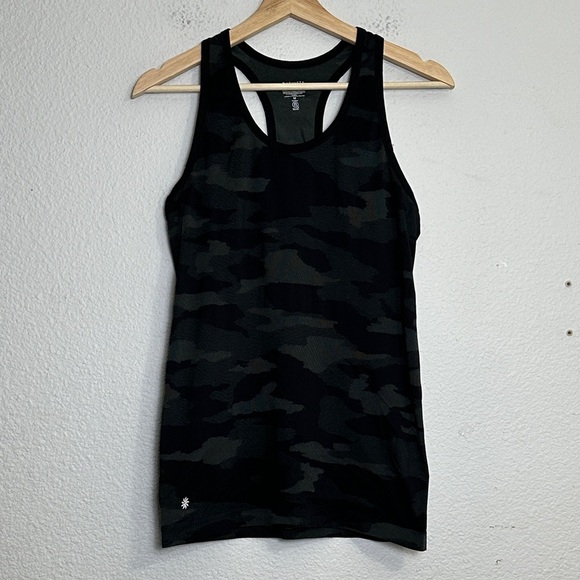 Athleta Speedlight Camo Tank Top Black Camo Womens Size Medium Activewear Gym - Picture 2 of 9